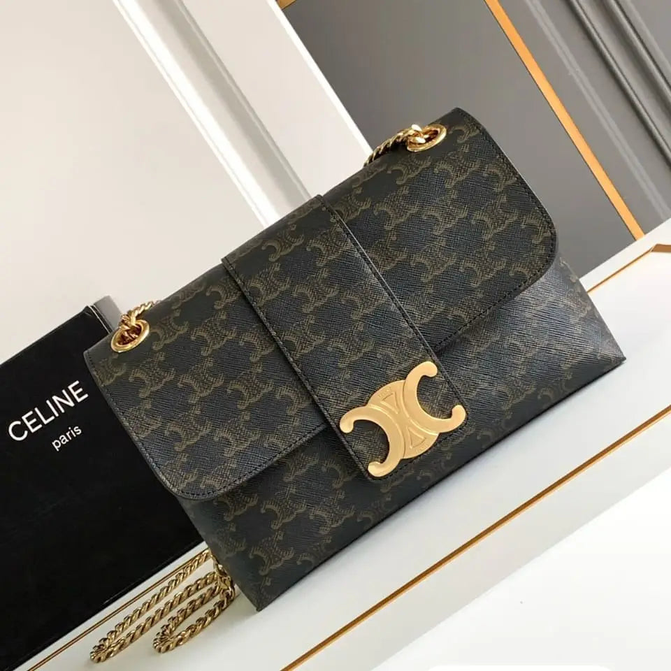 Celine Medium Victoire Bag in Triomphe Canvas