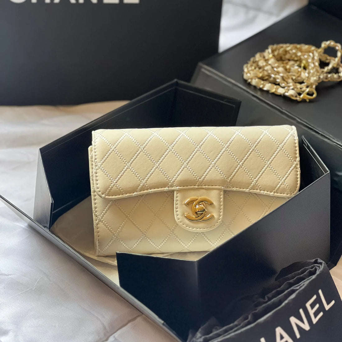 Chanel 19 Bags with Pearl-Embellished Chain Straps