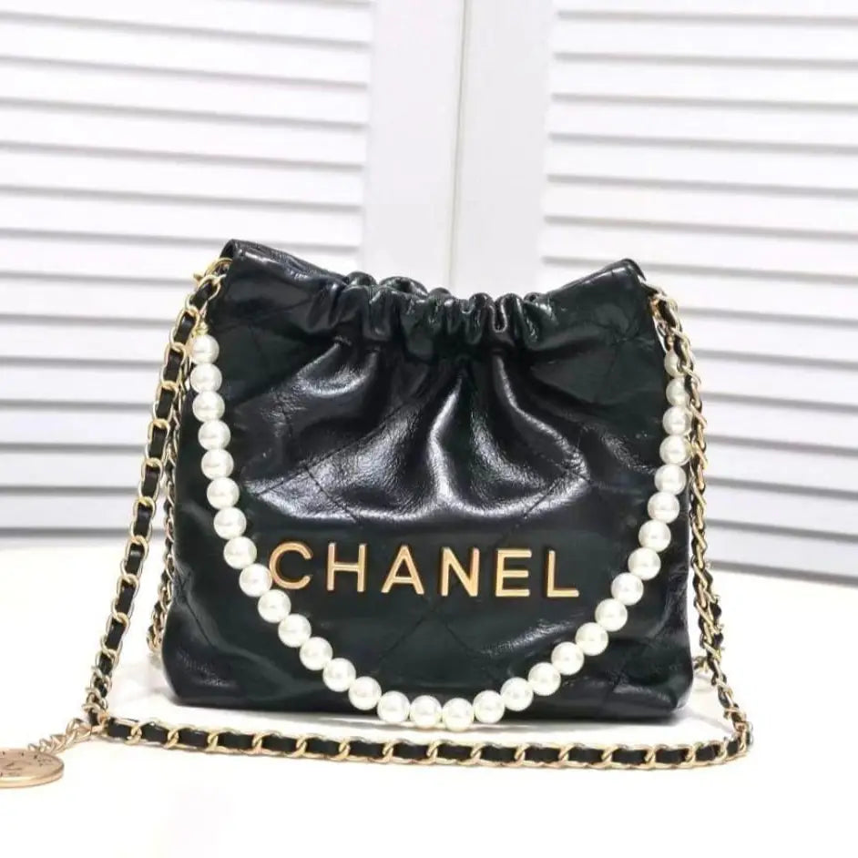 Chanel 22 Mini Pearl Bag with Pearl-Embellished Chain