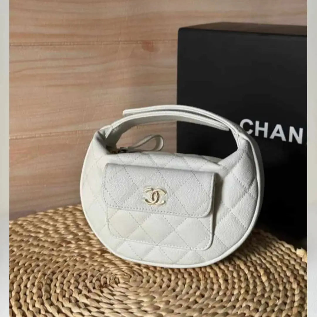 Chanel 23B Mini Hula Hoop Crescent Bag