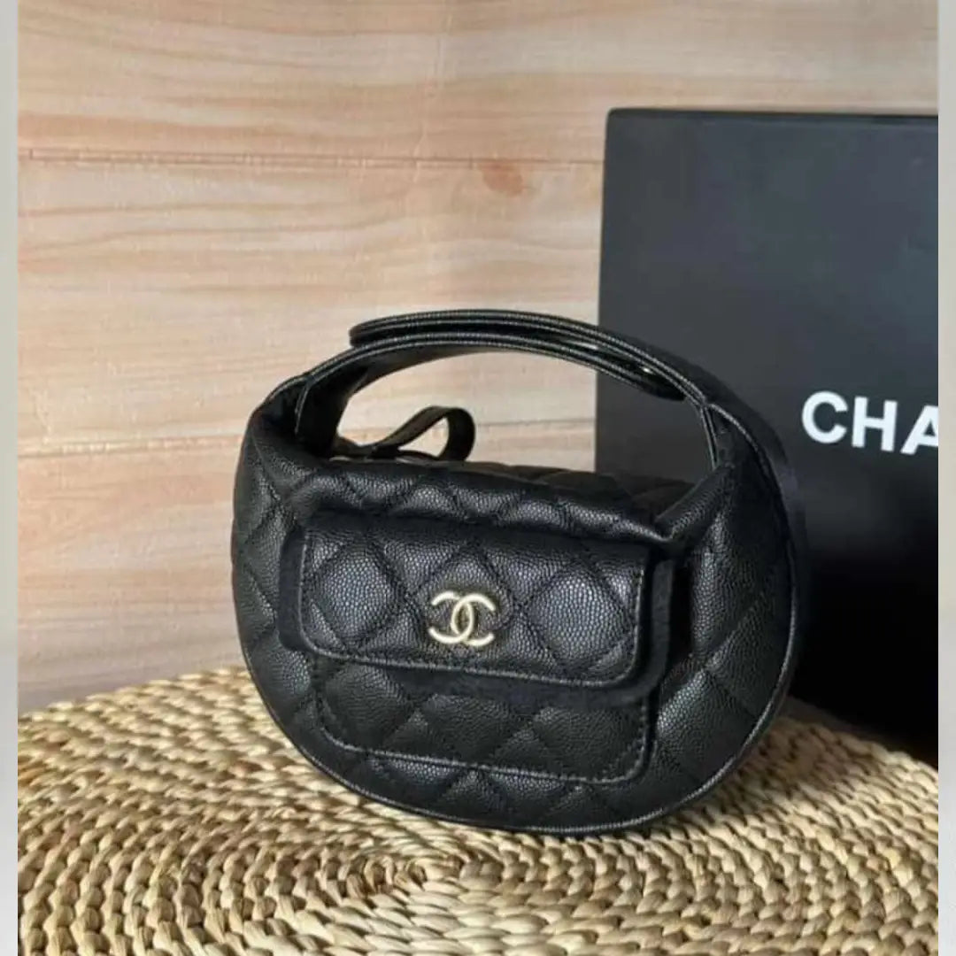 Chanel 23B Mini Hula Hoop Crescent Bag