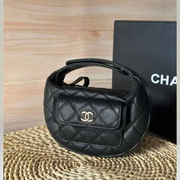 Chanel 23B Mini Hula Hoop Crescent Bag