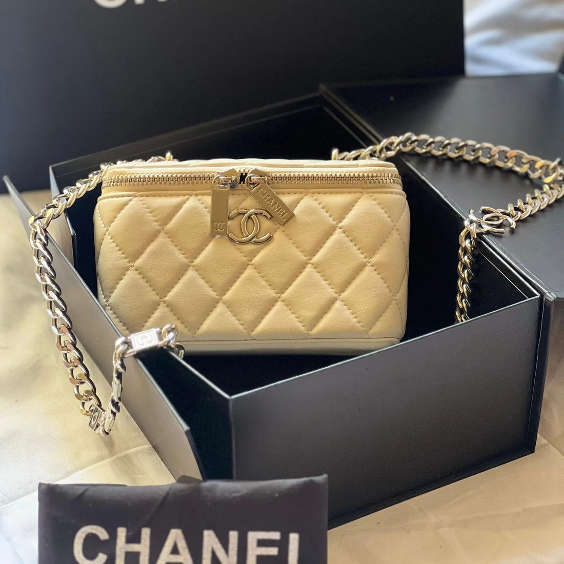 Chanel 23S Small Vanity Case in Black