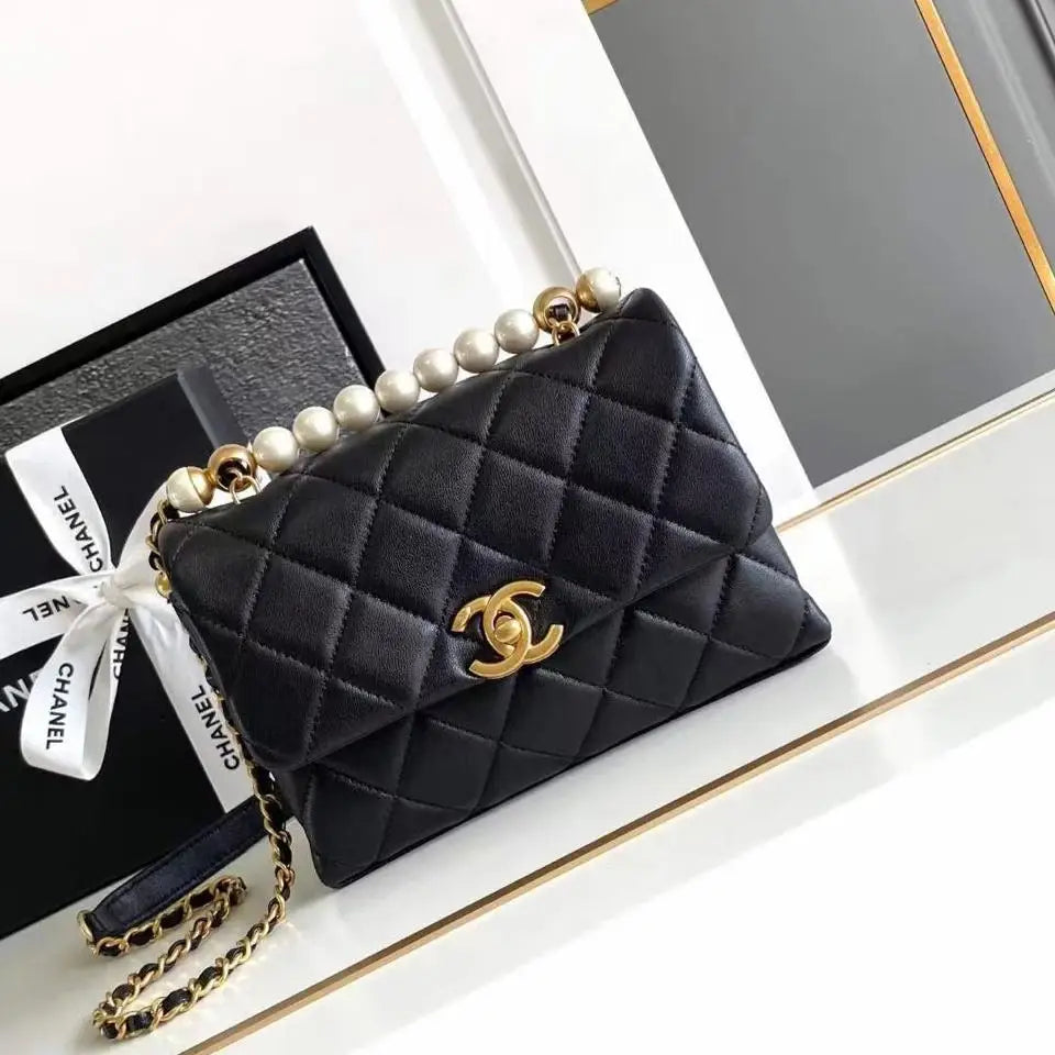 Chanel 24A Mini Flap Bag – Gray Quilted Leather