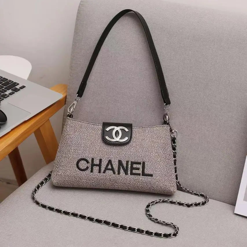 Chanel 31 Rue Cambon Grey Fabric Handbag