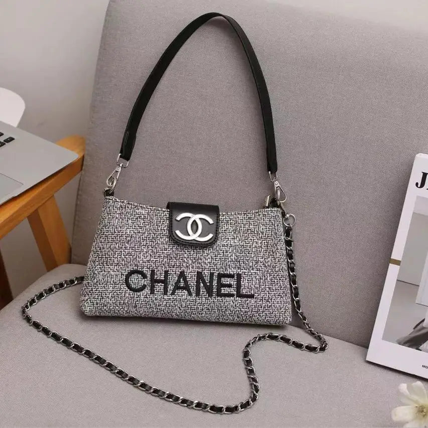 Chanel 31 Rue Cambon Grey Fabric Handbag