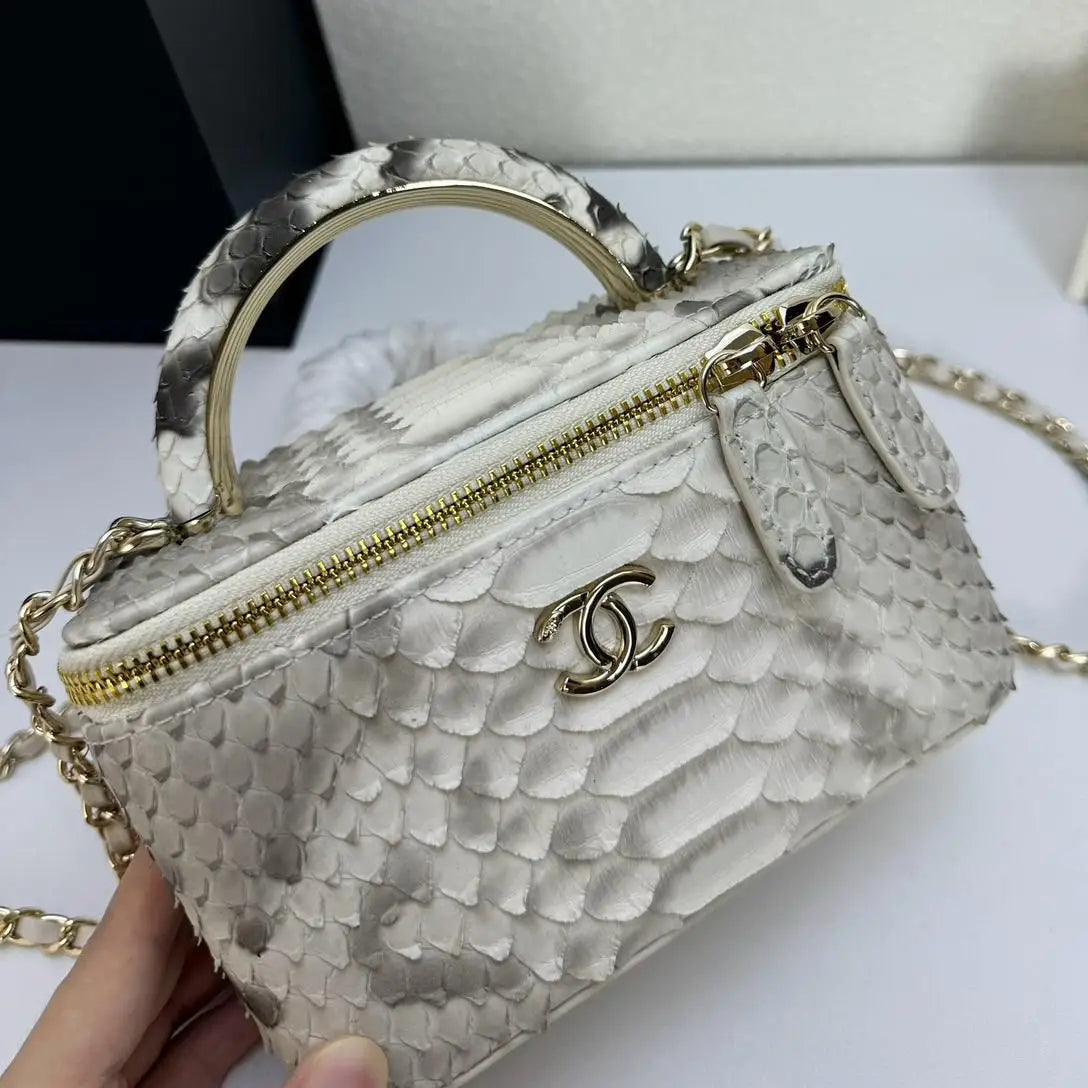 Chanel Python Vanity Case Bag – Exotic Luxury