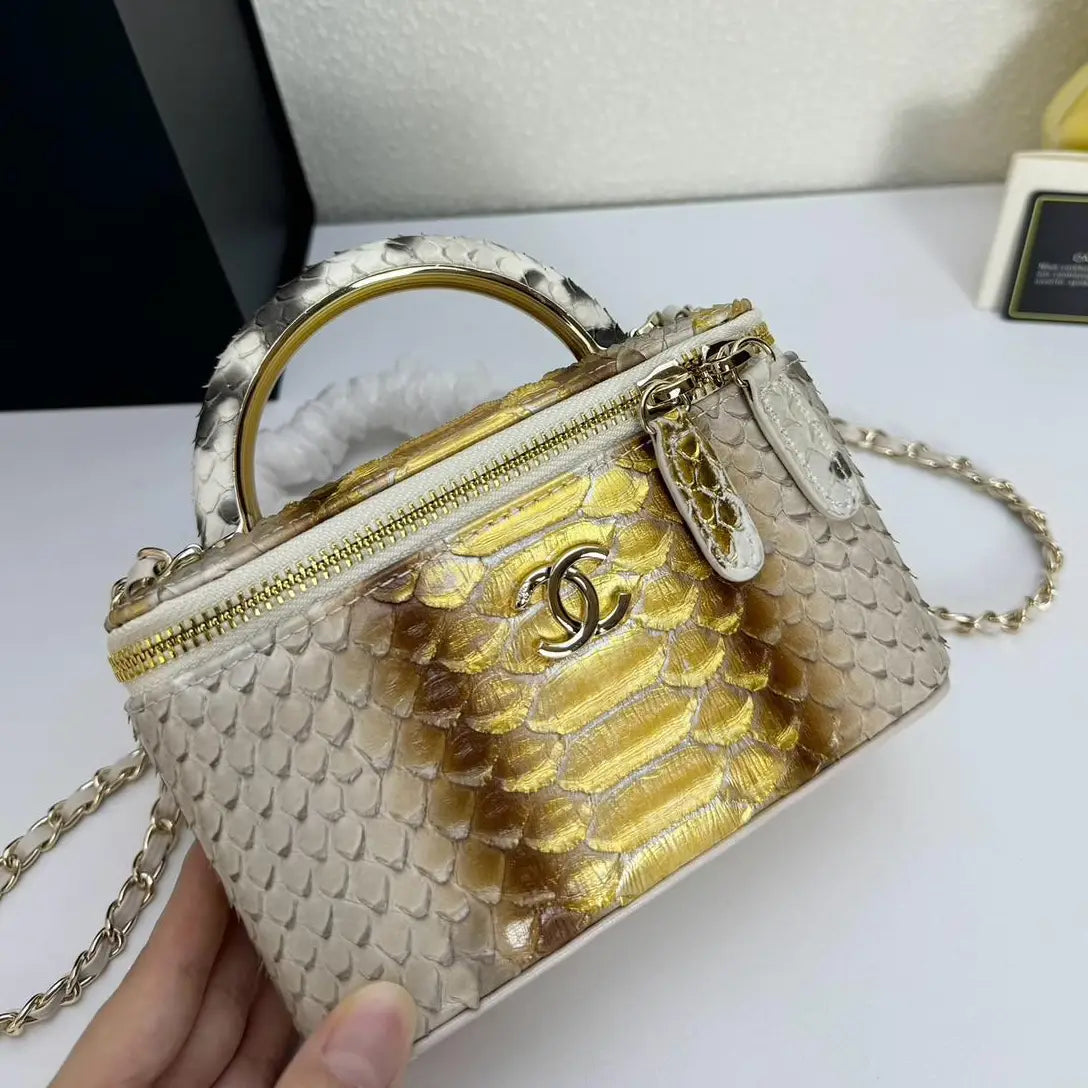 Chanel Python Vanity Case Bag – Exotic Luxury