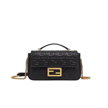 Fendi Baguette Chain Midi nappa leather bag