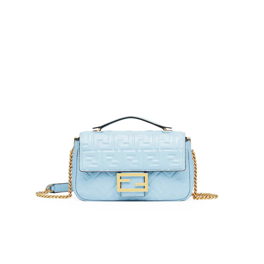 Fendi Baguette Chain Midi nappa leather bag