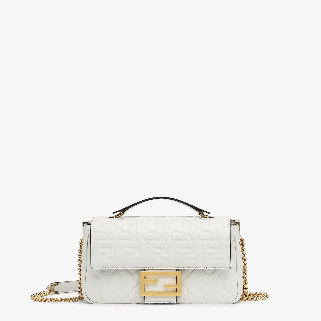 Fendi Baguette Chain Midi nappa leather bag