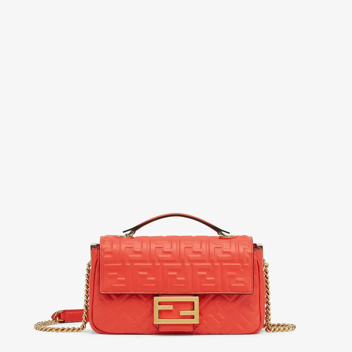 Fendi Baguette Chain Midi nappa leather bag