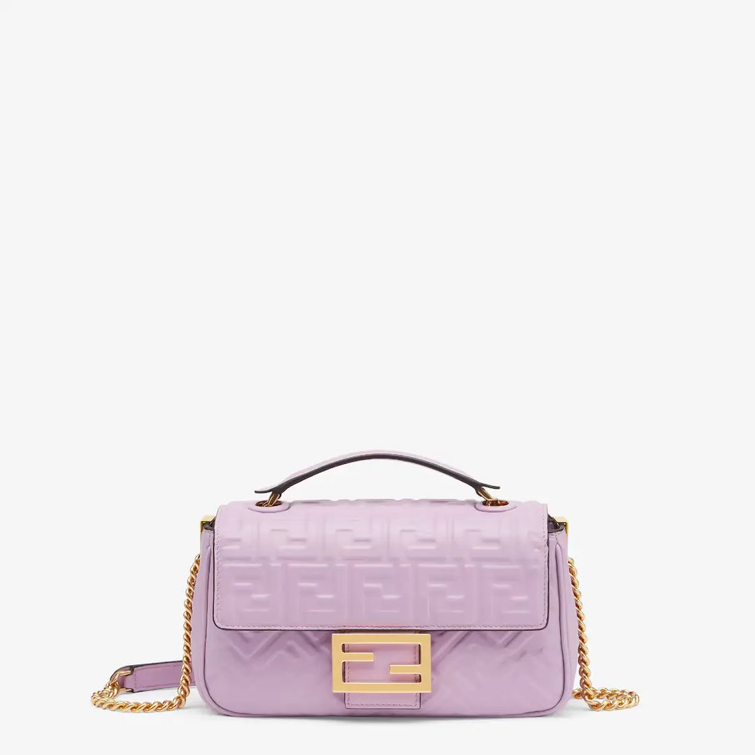 Fendi Baguette Chain Midi nappa leather bag