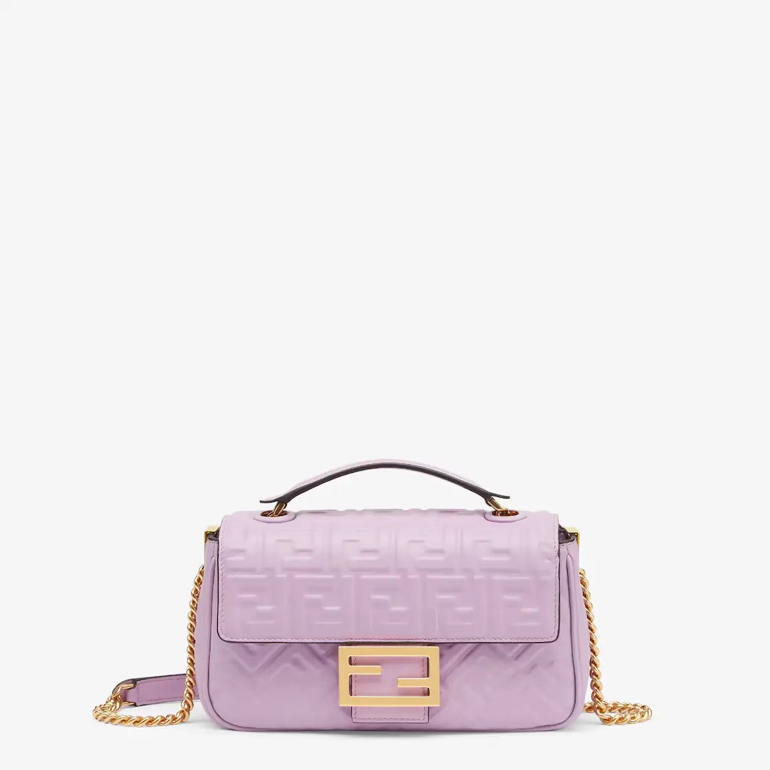 Fendi Baguette Chain Midi nappa leather bag