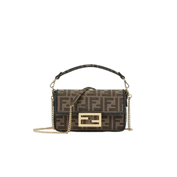 Fendi Baguette Mini FF jacquard fabric bag
