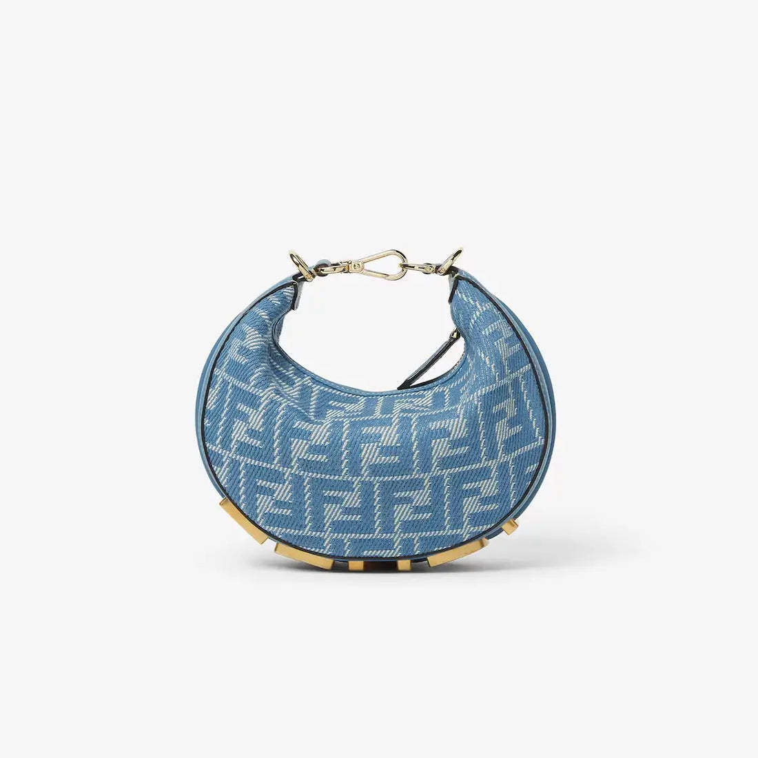 Fendi Graphy Mini Orange denim-effect FF jacquard mini-bag