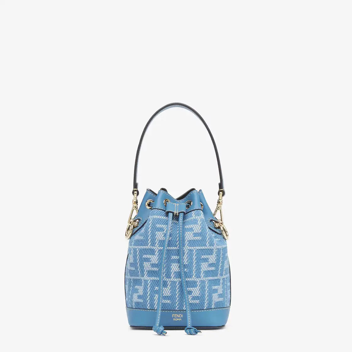 Fendi Mon Tresor Canvas mini-bag with multi colour FF embroidery