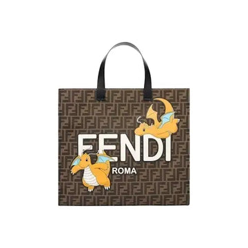 Fendi Shopper FENDI x FRGMT x POKÉMON brown FF fabric bag