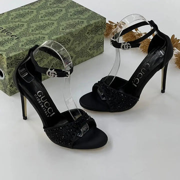 Gucci Black High-Heeled Sandals