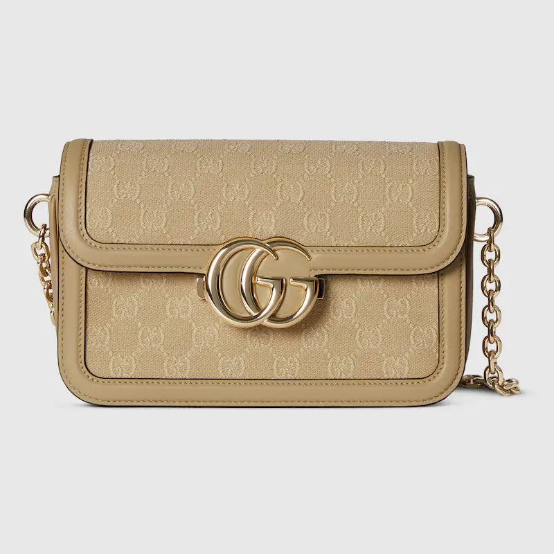 Gucci GG Canvas with Leather Small shoulder bag