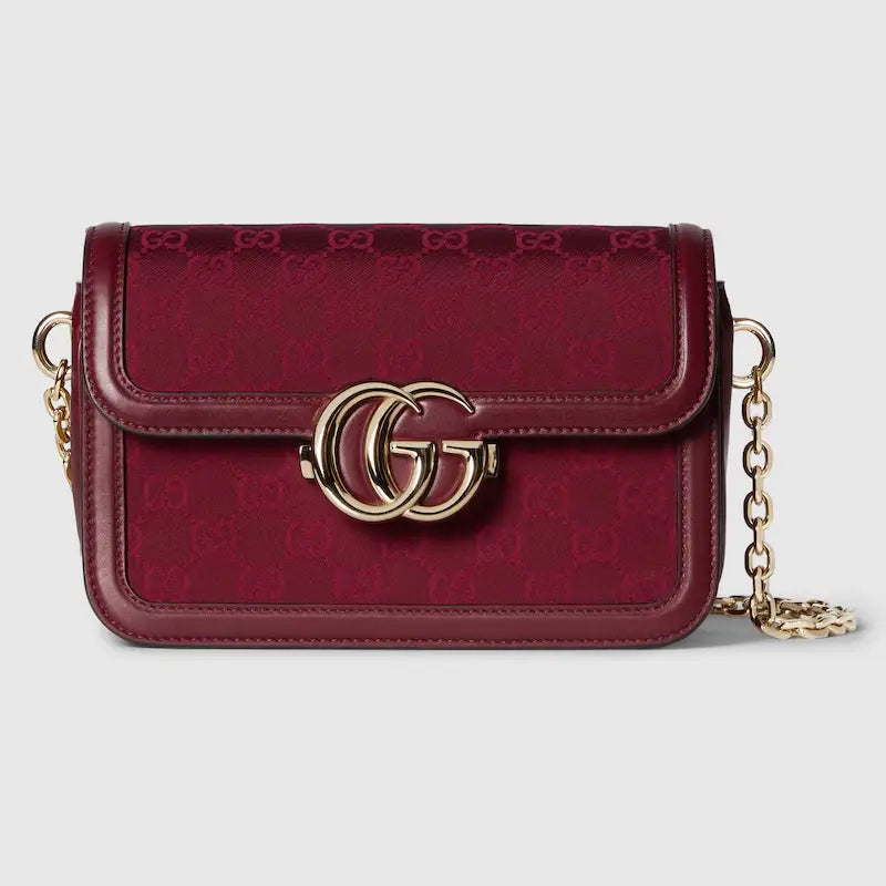 Gucci GG Canvas with Leather Small shoulder bag