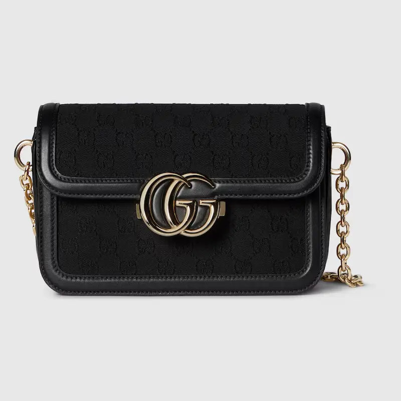 Gucci GG Canvas with Leather Small shoulder bag