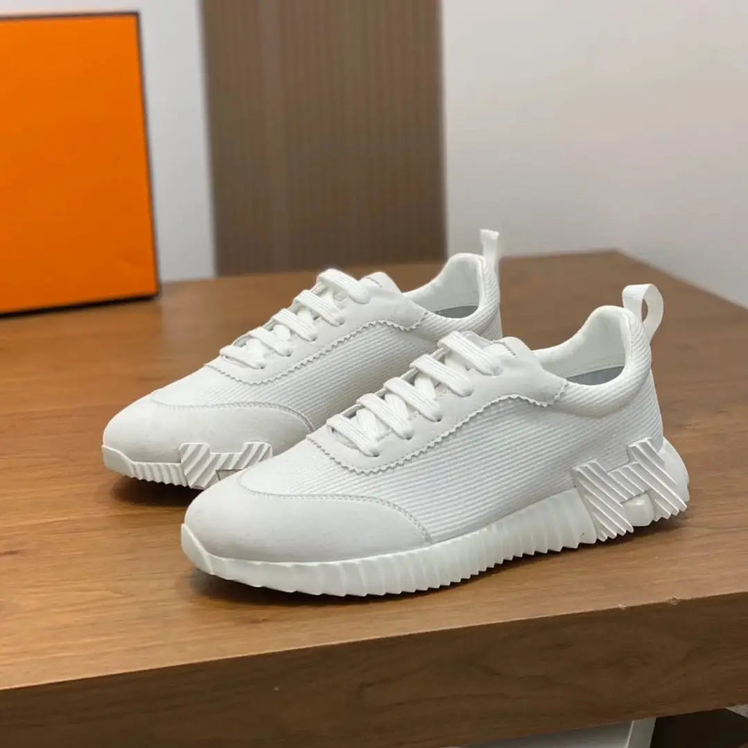 Hermes Air Mesh Suede Goatskin Bouncing Sneakers