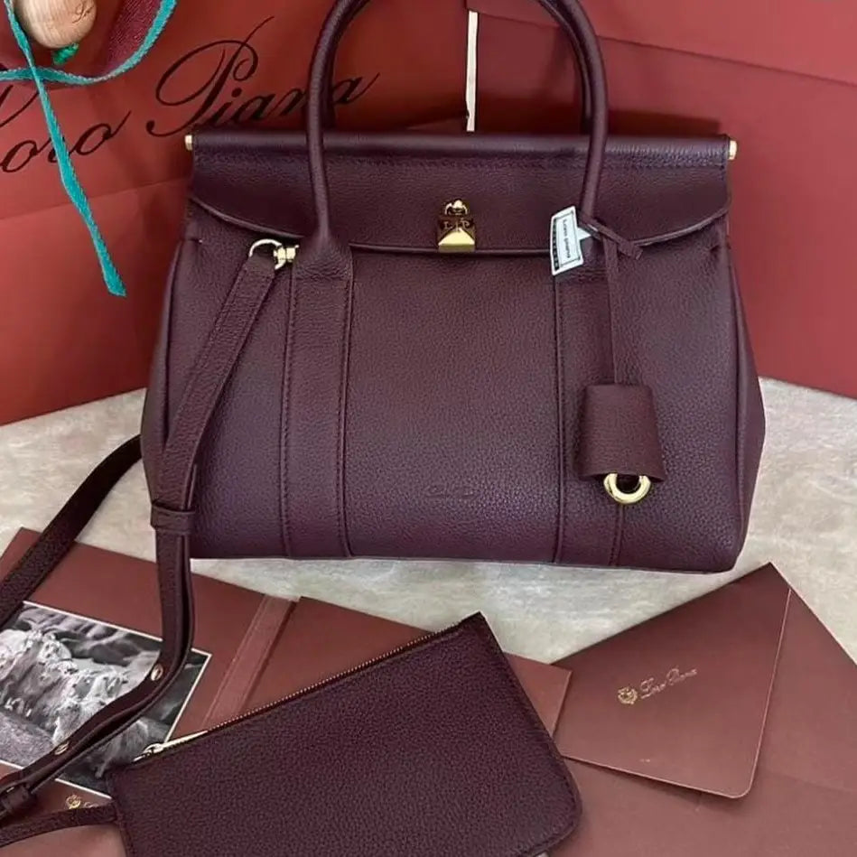 Loro Piana Loom bag L32 Grained Calfskin Fossil