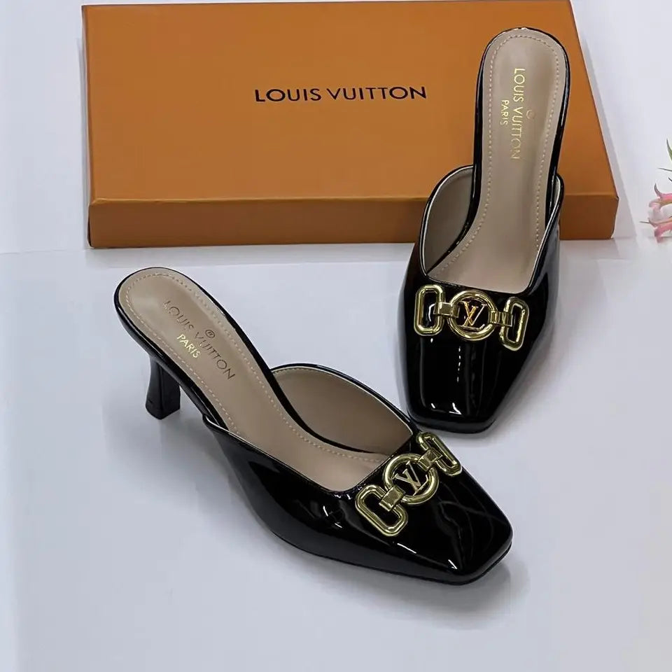 Louis Vuitton Black Rotary Mules in UAE