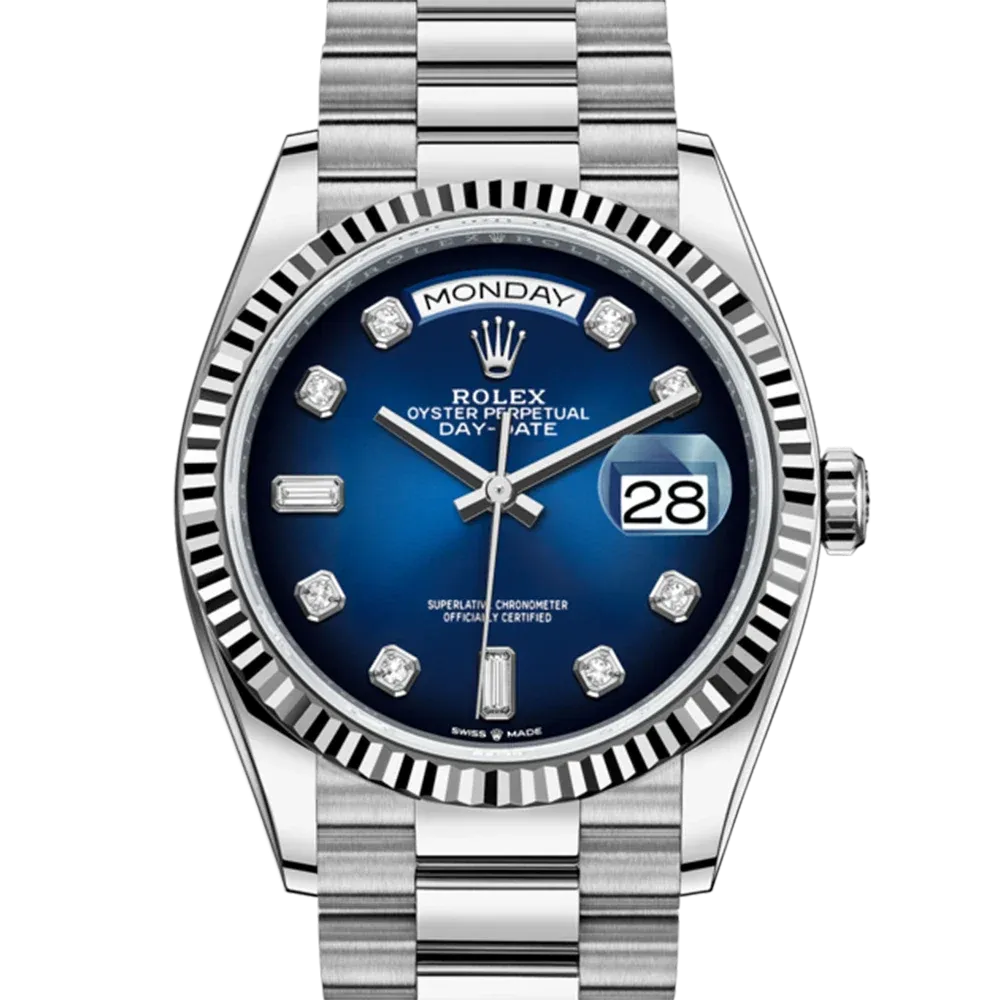 Rolex 128239 Day-Date Blue ombré w/D in Dubai