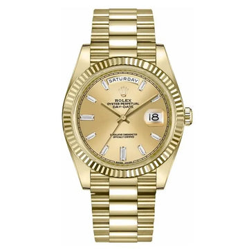 Rolex Day Date yellow Silver 40mm Watch
