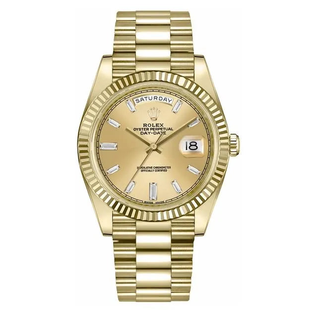 Rolex Day Date yellow Silver 40mm Watch