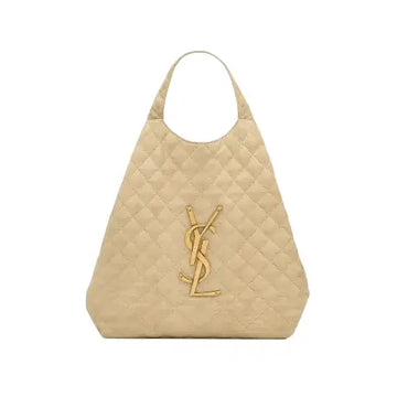 YSL Icare in Quilted Nubuck Suede Bag